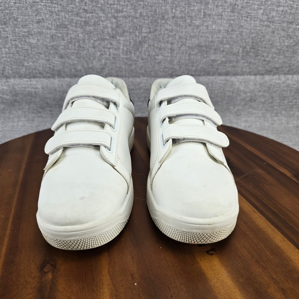 Fashion Sneakers Womens White Low Top CasualShoes Size 12 Hook & Loop - Picture 2 of 9